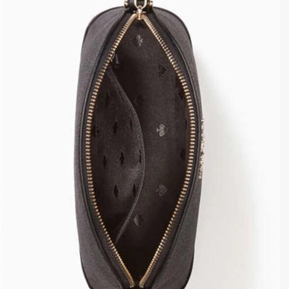 Kate Spade New York Black Glitter Small Dome Crossbody Bag - Picture 4 of 6
